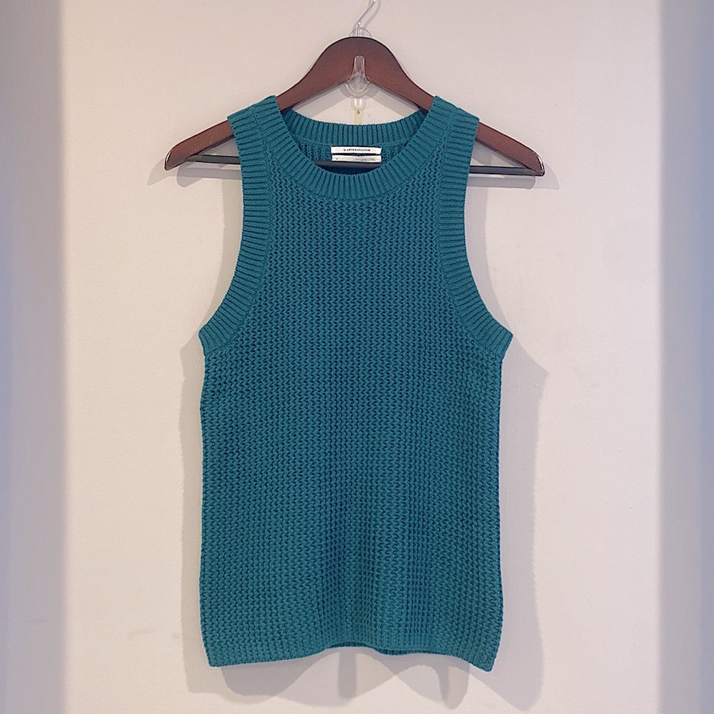 Anthropologie Teal Sleeveless Sweater - Small - NWT